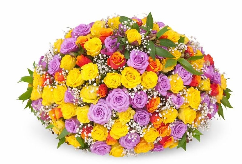 Vibrant Mixed Rose Dome Arrangement